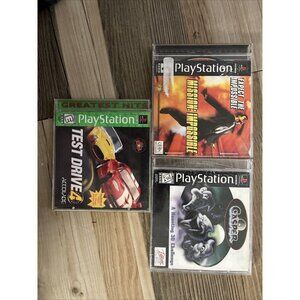 PS1 3x Game Lot Casper, TEST DRIVER 4, & MISSION: IMPOSSIBLE PLAY STATION 1